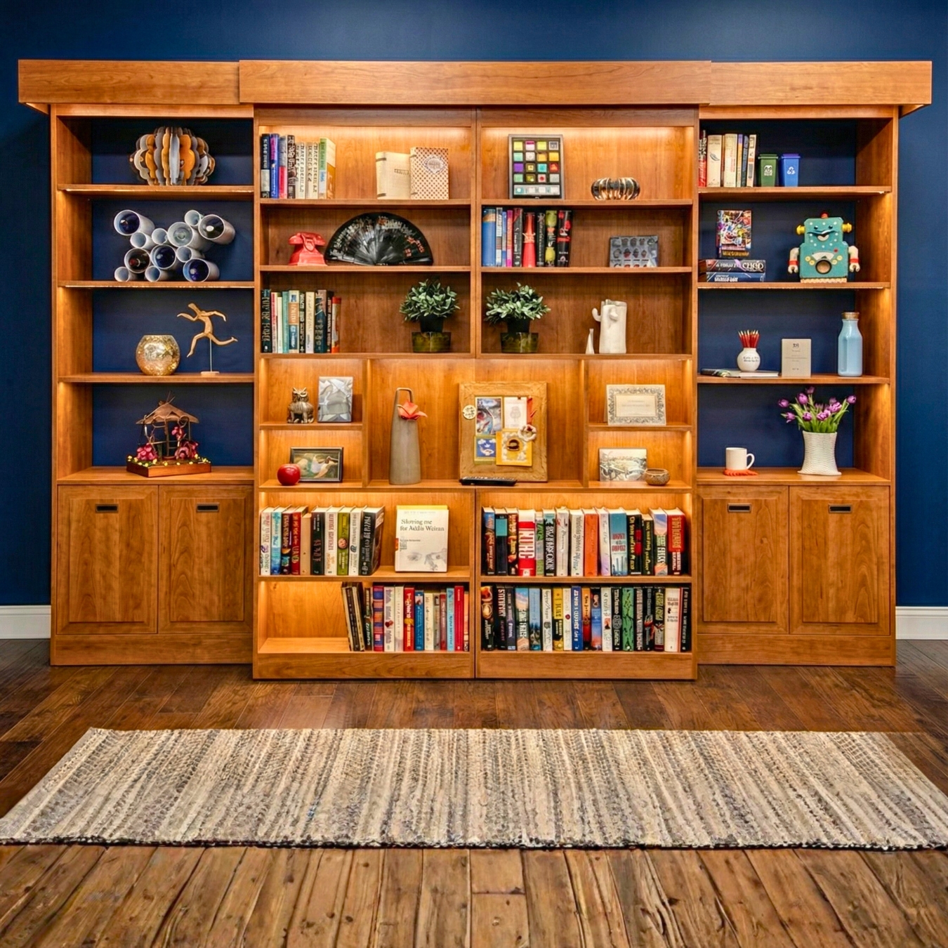 Murphy Wall Bed with Integrated Library Unit