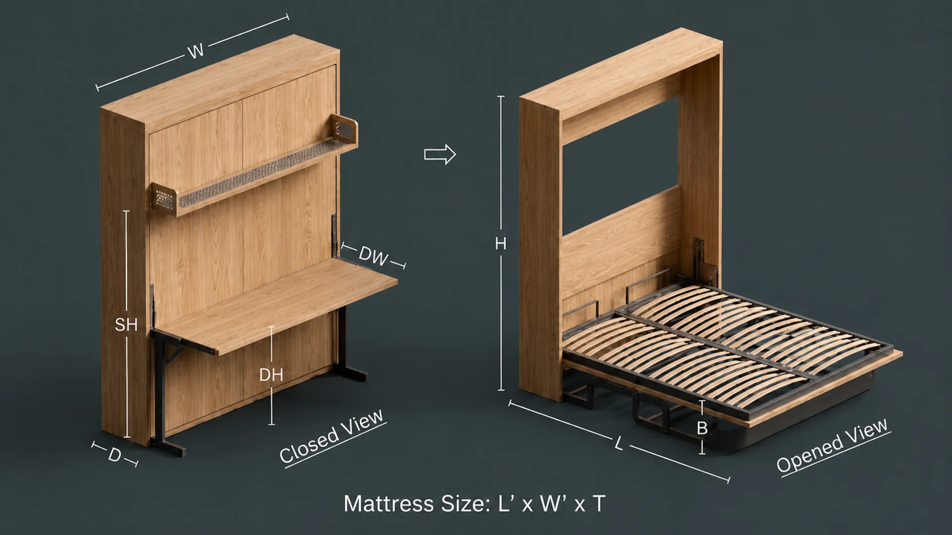 Bed Dimension Diagram