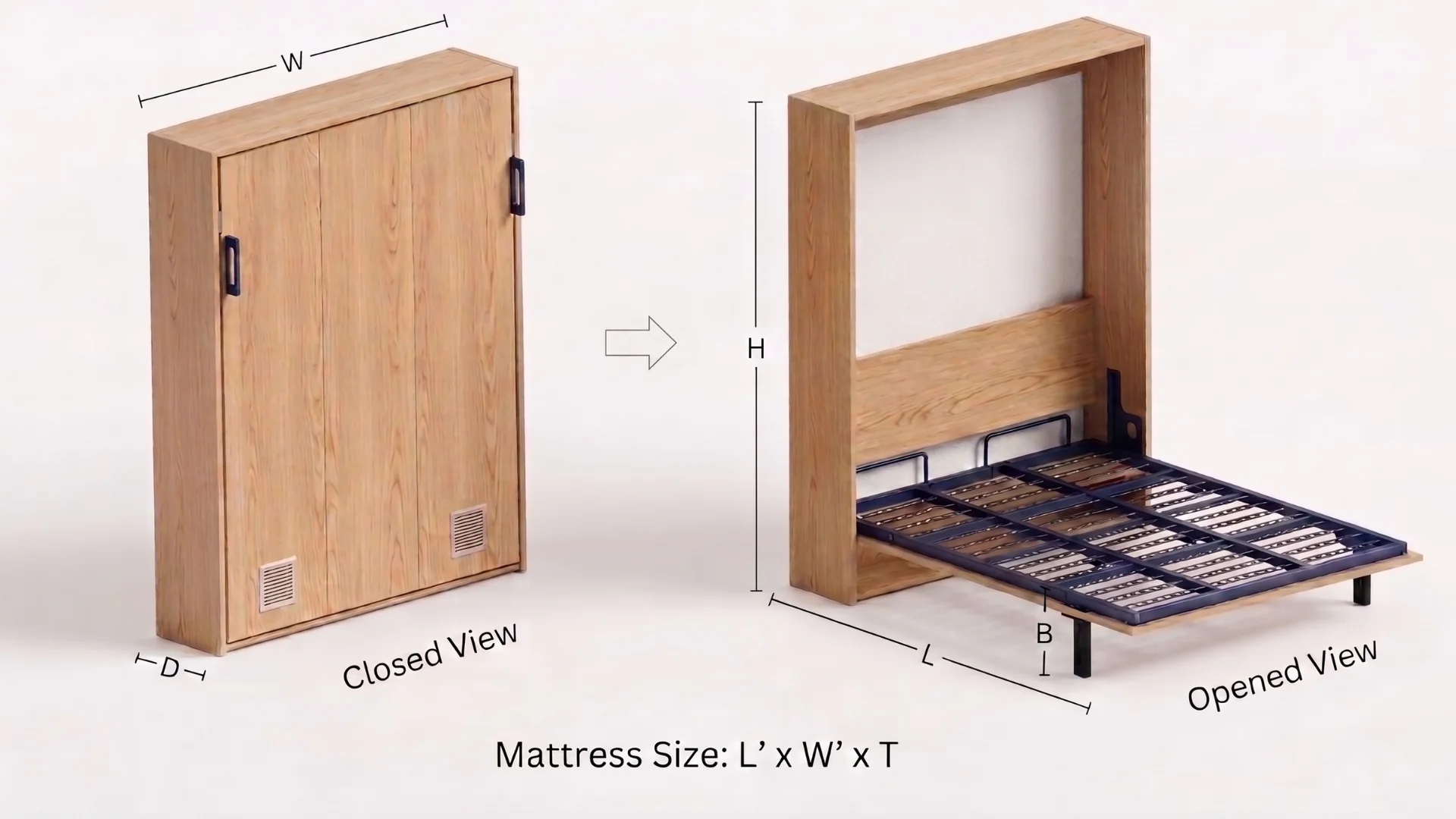 Eco Wall Bed Dimension