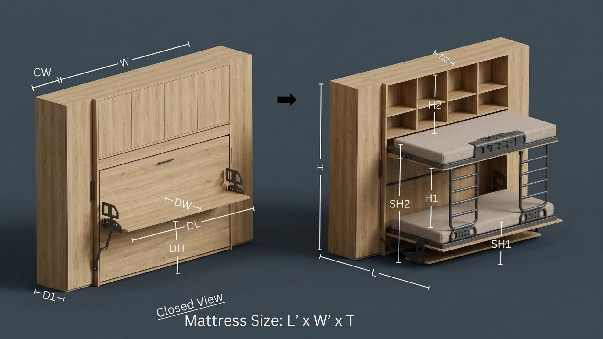 University Double Occupancy Bed
